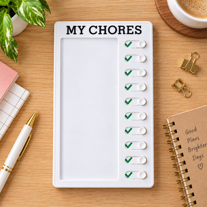 Sliding checklist chore board - view 02