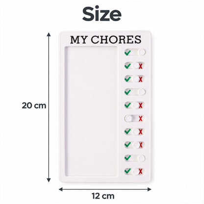 Chore checklist board dimensions 20 cm high and 12 cm wide