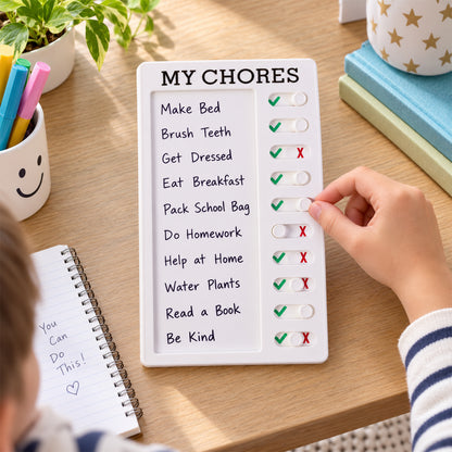 Sliding checklist chore board features - view 08