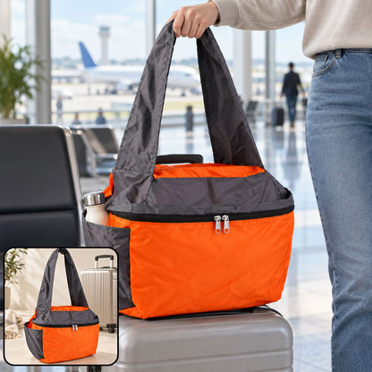 Travel tote carry bag with shoulder straps - view 01