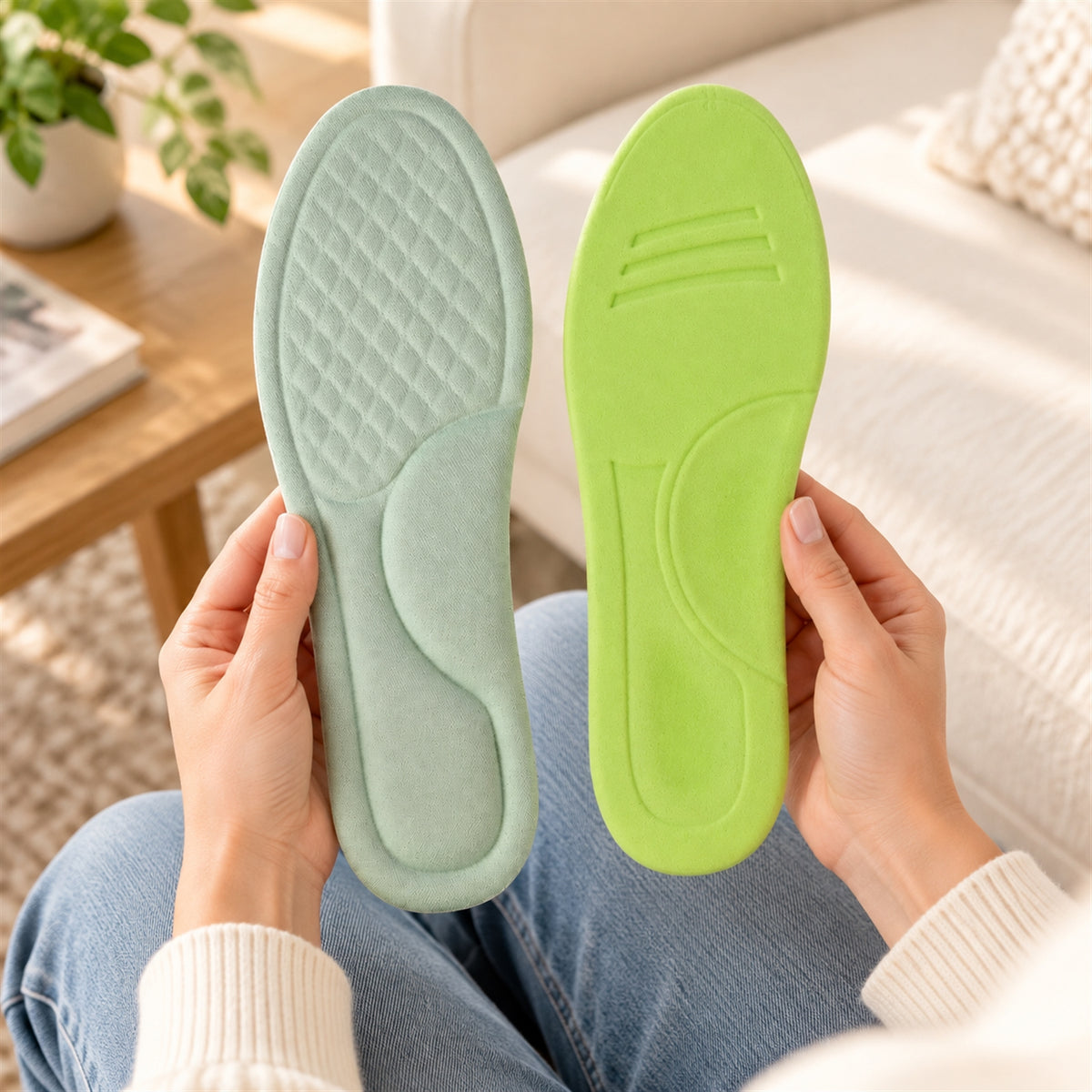 Soft foam shoe insole pair - view 3