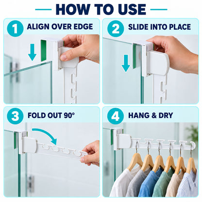 Folding plastic multi slot hanger details - view 05