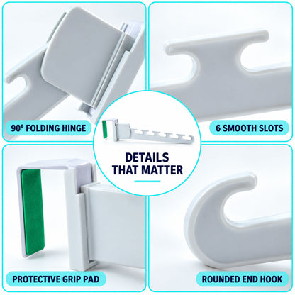 Folding plastic multi slot hanger details - view 06