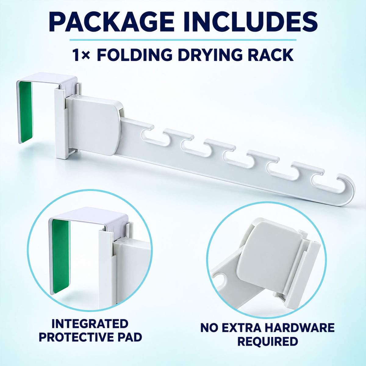 Folding plastic multi slot hanger details - view 07