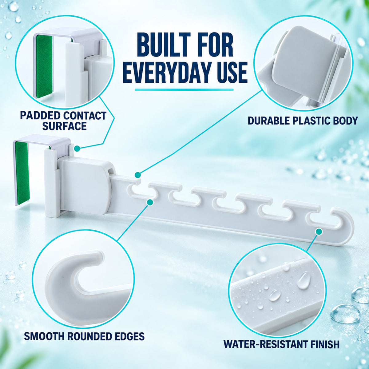Folding multi slot hanger storage and features - view 09