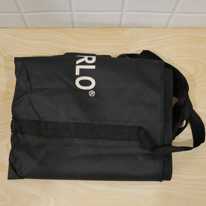 Actual photograph of folded sports kit bag