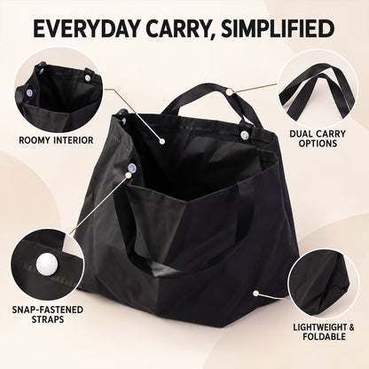 Shopping tote bag with wide carry straps - view 03