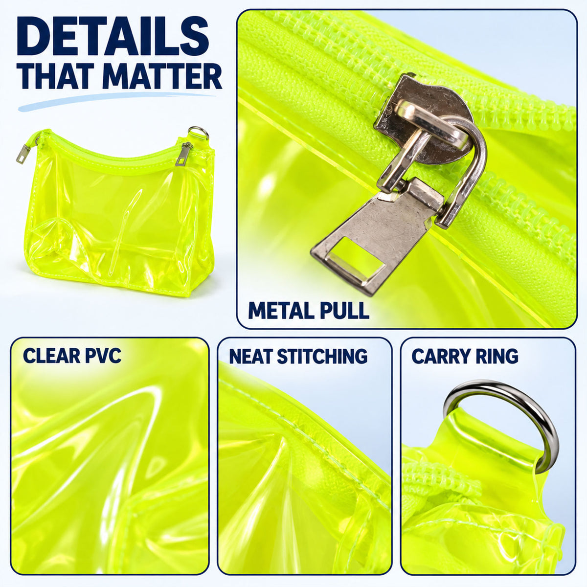 Transparent stationery pouch features - view 04