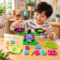 Educational Math Balancing Game with Elephant Scale, Number Pieces and Rods Set