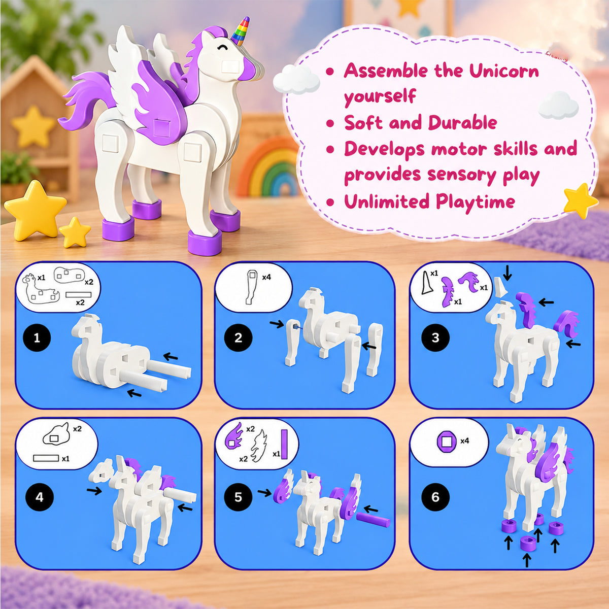 Unicorn model assembly steps
