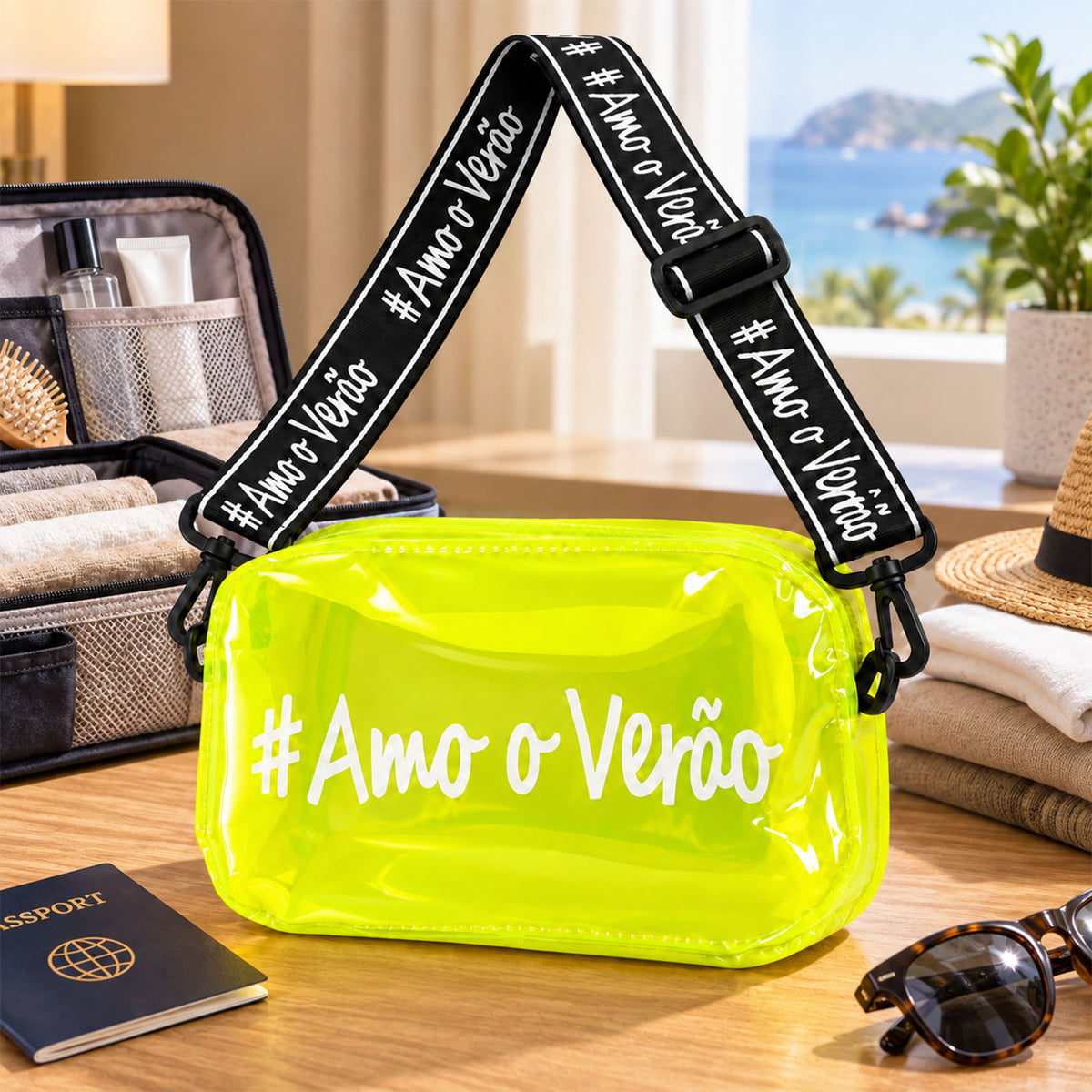 Transparent PVC crossbody bag with detachable strap - view 03