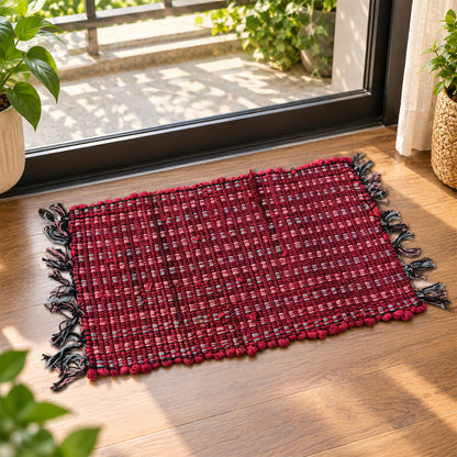 Woven decorative floor mat details - Door-Mat-04