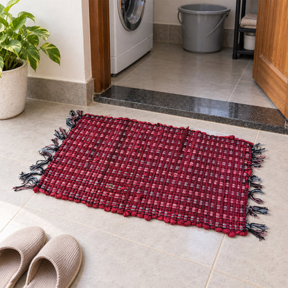 Woven decorative floor mat details - Door-Mat-07