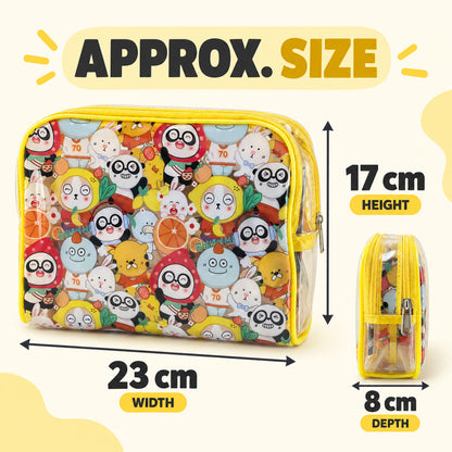 Cosmetic pouch dimension reference