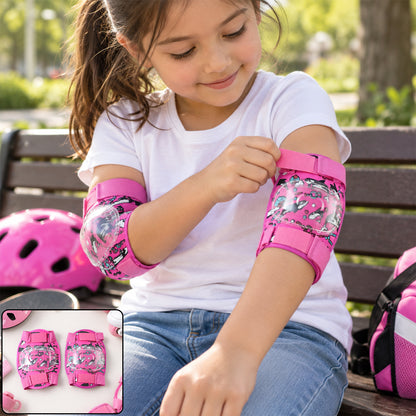 Adjustable kids elbow protection pads cycling