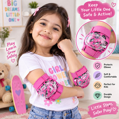 Kids elbow pads white bg