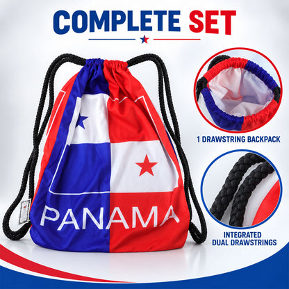 Single drawstring backpack with integrated cords