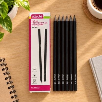 Wooden pencils with colour box