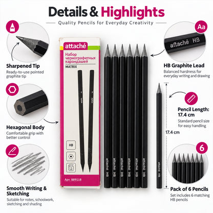 Pencil dimensions and graphite details