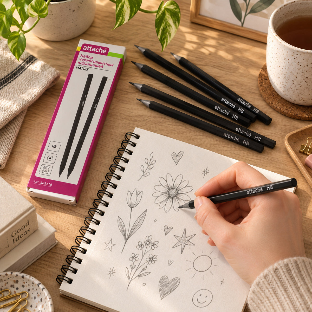 Pencils used for sketching