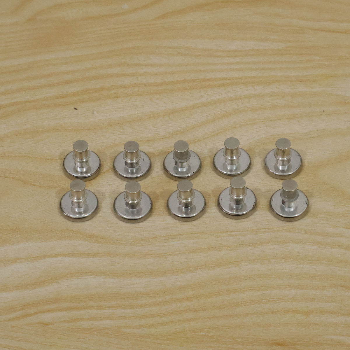 Actual ten piece magnetic push pin clip set
