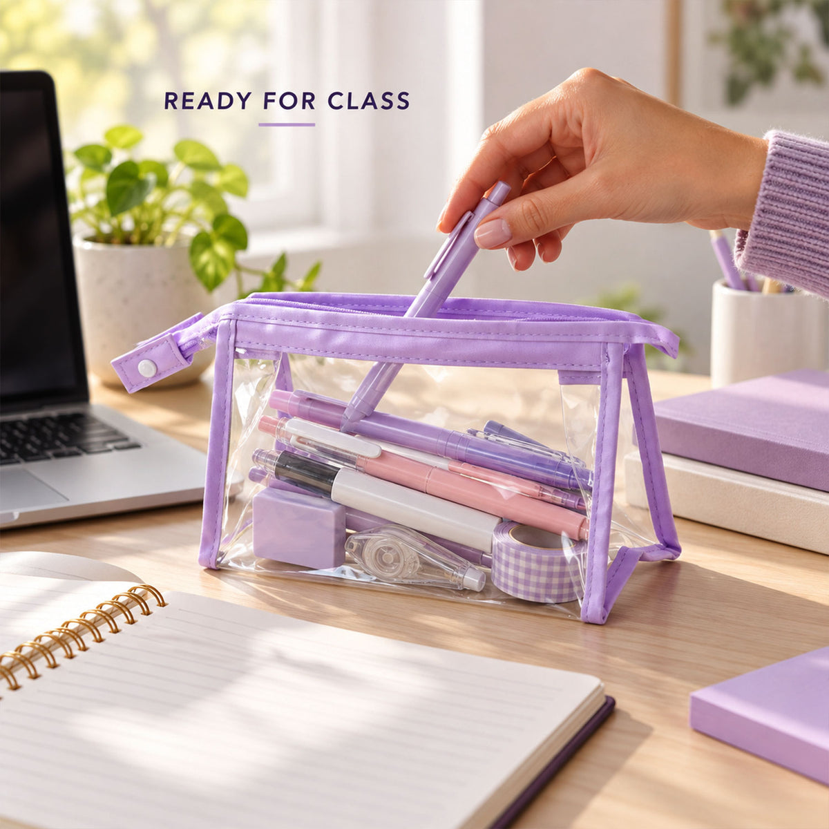 Transparent PVC pouch features and use - view 04
