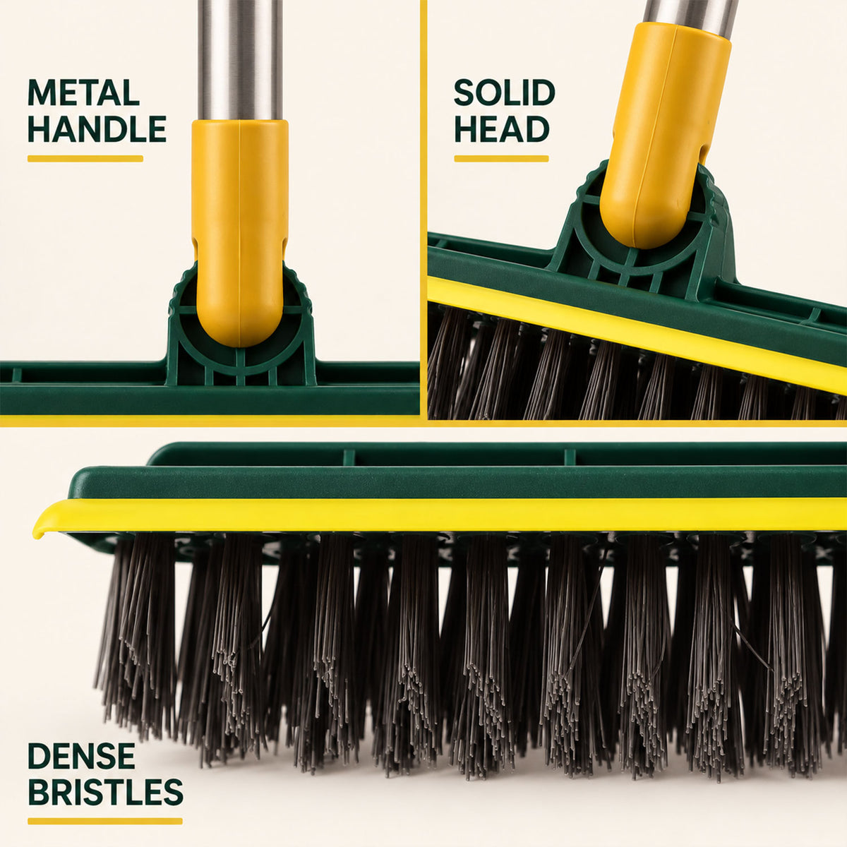Cleaning brush handle and bristle details