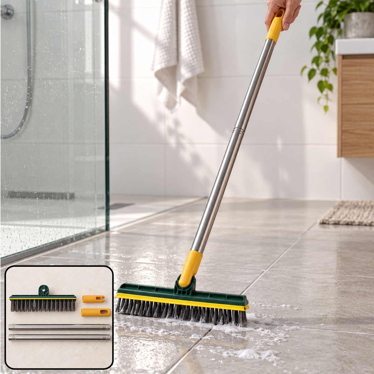 Floor brush use and components preview