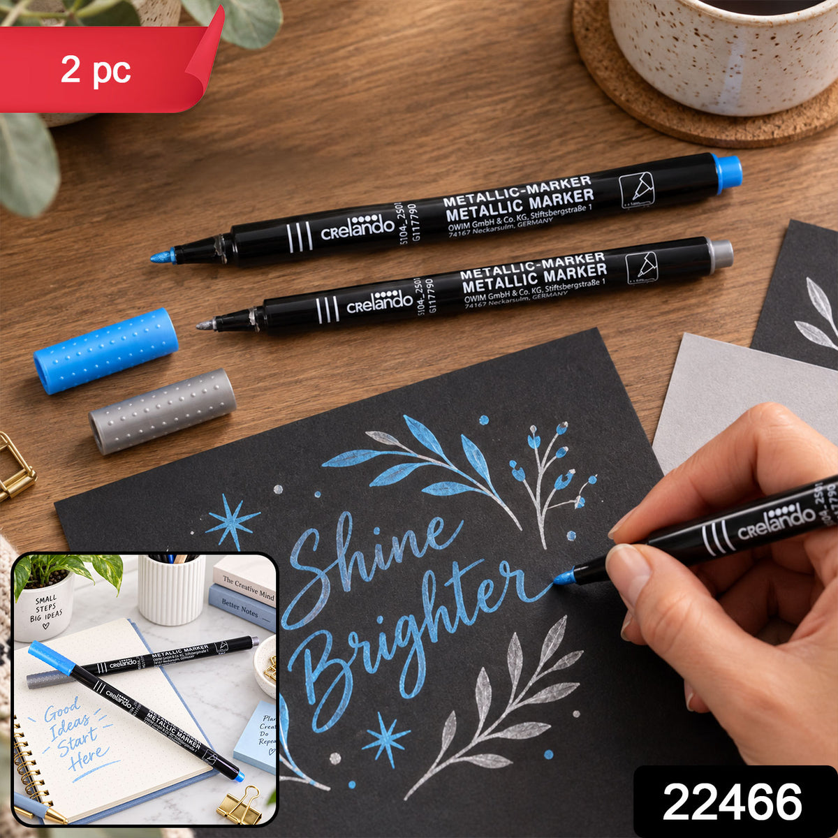 Metallic marker pens pack