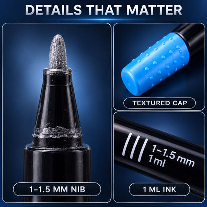 Metallic marker feature view
