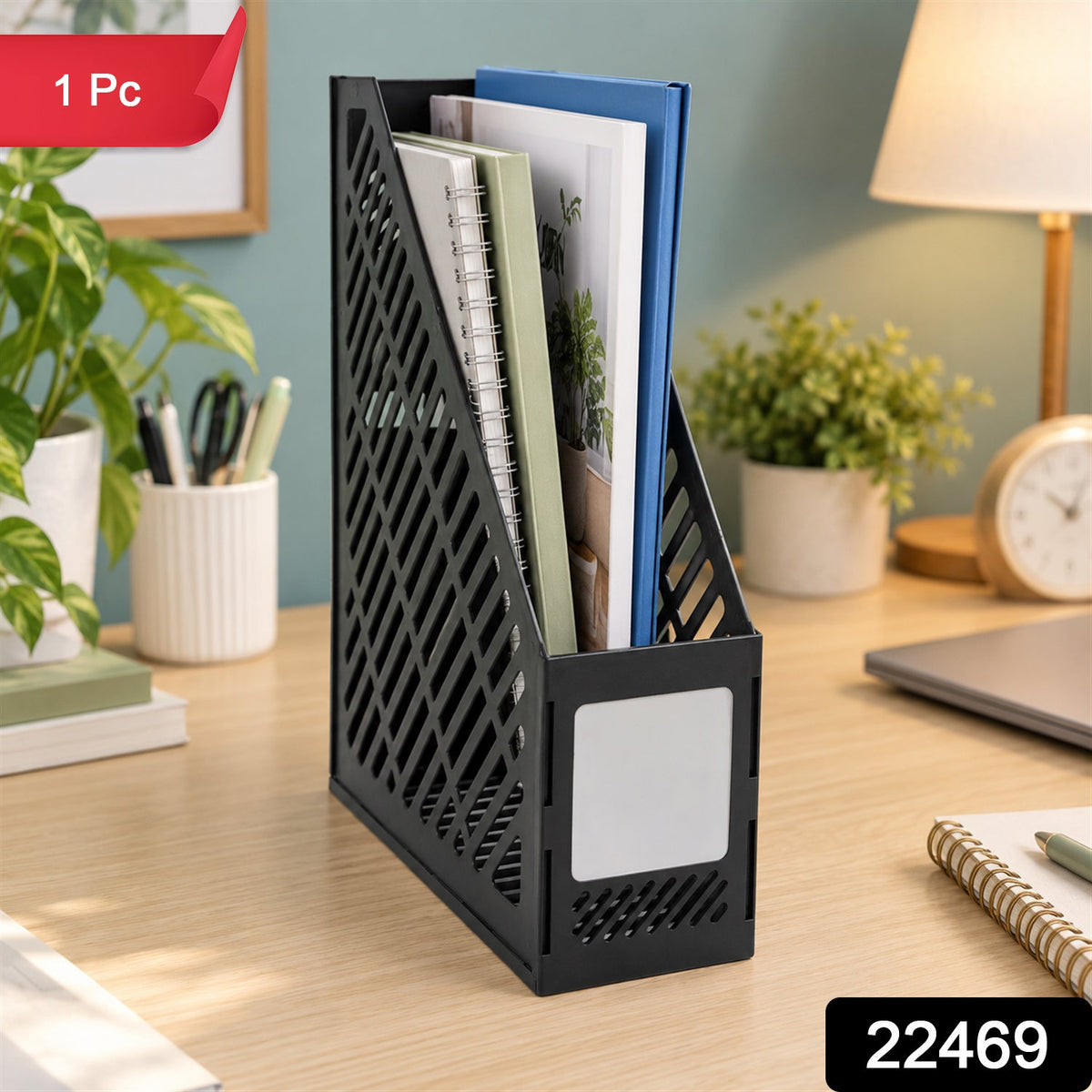 single compartment plastic desk document stand file organizer