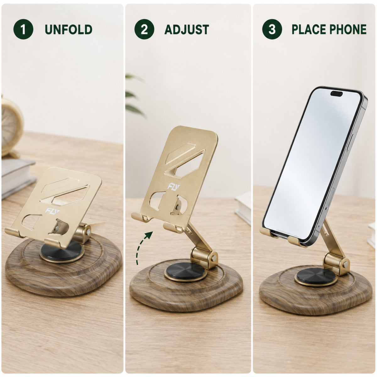 22561_metal_desk_phone_stand_with_pla_bas image-6