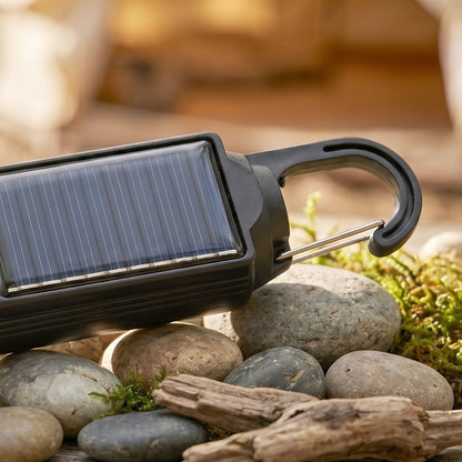 Solar Rechargeable Camping Lamp LED Bulb Warm Light with Hook Portable (1 Pc)