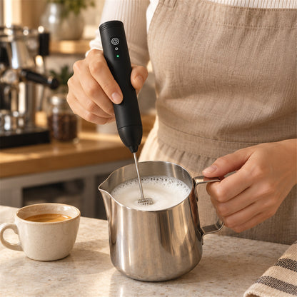 Black Rechargeable Milk Frother