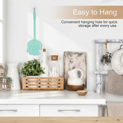 Fly swatter hanging storage feature