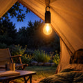 Solar Hanging Camping Lantern with USB-C Charging and Warm LED Glow (1 Pc)