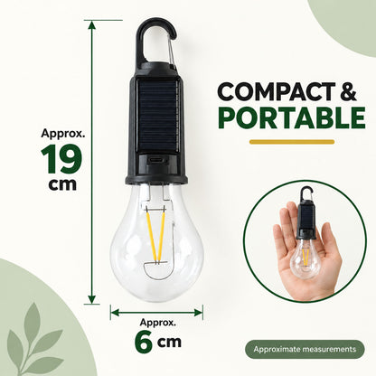 Solar hanging camping bulb light - dimensions