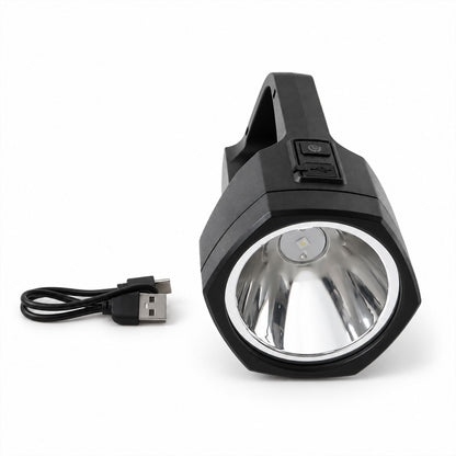 Rechargeable LED torch with side work light view 06