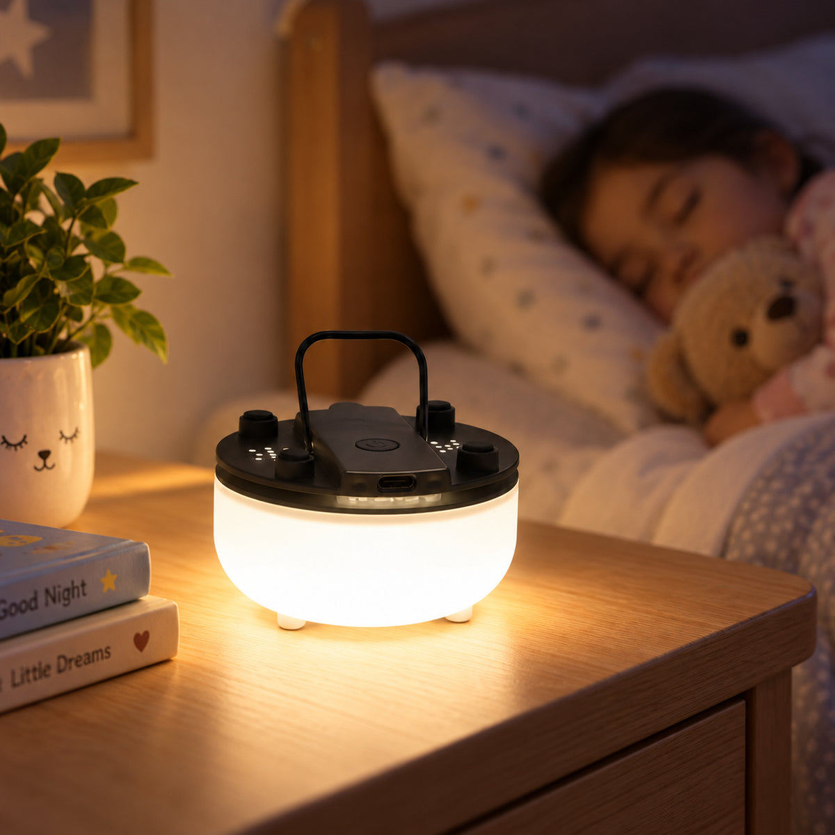 Seven colour LED night light with hanging handle 3