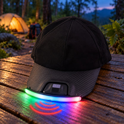 Black Cap with LED Sensor Light