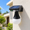 Solar Motion Sensor Wall Light with Frosted Bulb for Porch and Garden (200W)