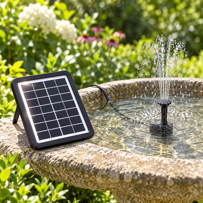 Solar water fountain pump kit with panel and interchangeable nozzles 3