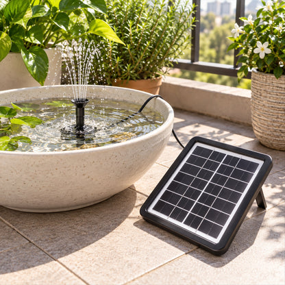 Solar water fountain pump kit with panel and interchangeable nozzles 4
