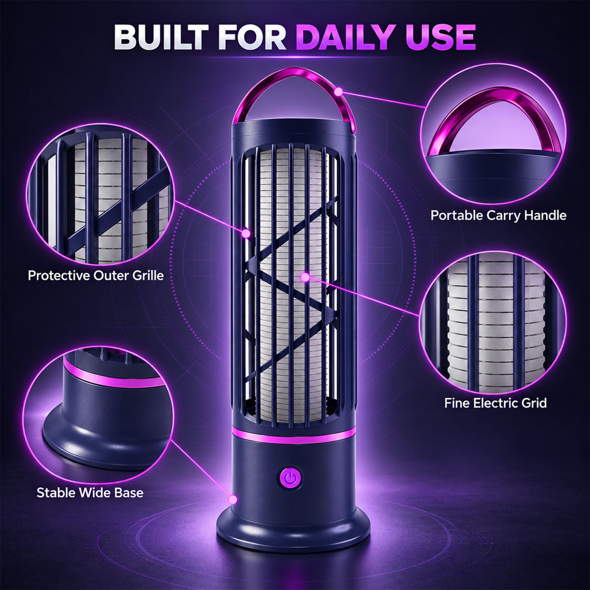 Electric mosquito killer lamp with carry handle 4