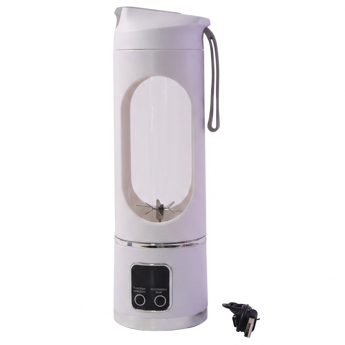 Portable juicing cup blender on white background
