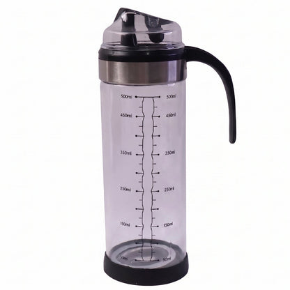 22828 glass oil dispenser bottle white background
