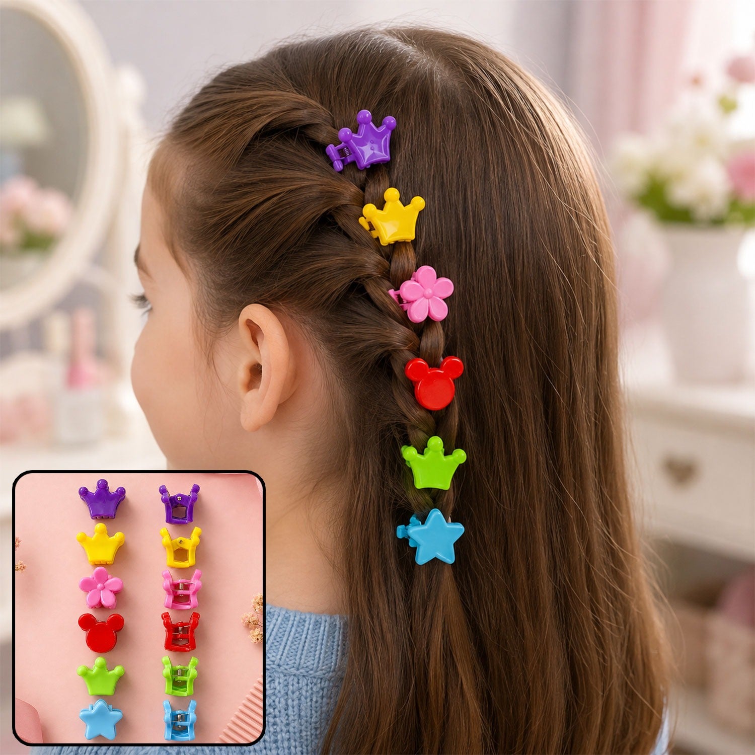 Mini Hair Claw Clips Set – Cute & Strong Grip Styling Accessories