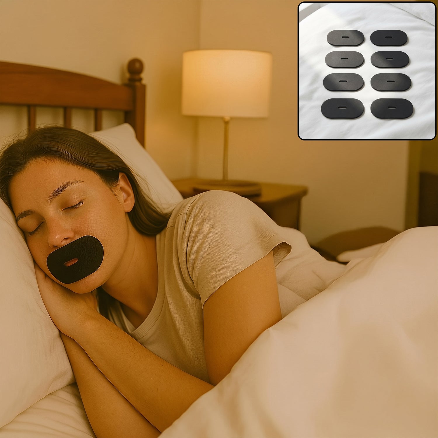 Closed mouth sleep tape lifestyle image