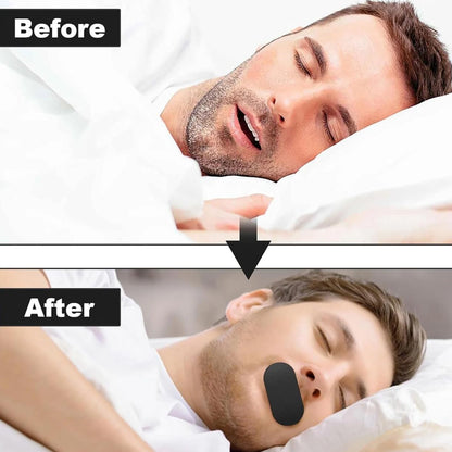 Sleep tape before and after illustration