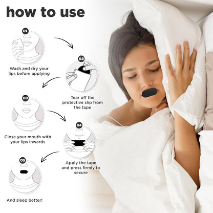 Closed mouth sleep tape usage instructions